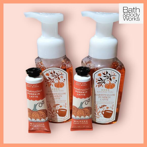 Bath and Body Works Marshmallow Pumpkin Latte Hand Soap and Cream - Picture 1 of 1